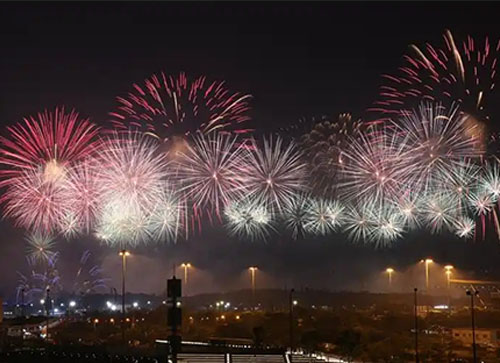 商河县焰火晚会